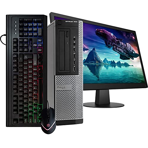 Small Desktop Computer Quad Core Intel i5 3.2GHz 16GB DDR3 RAM 2TB HDD Windows 10 Pro 24in Monitor RGB Mouse Keyboard K238992