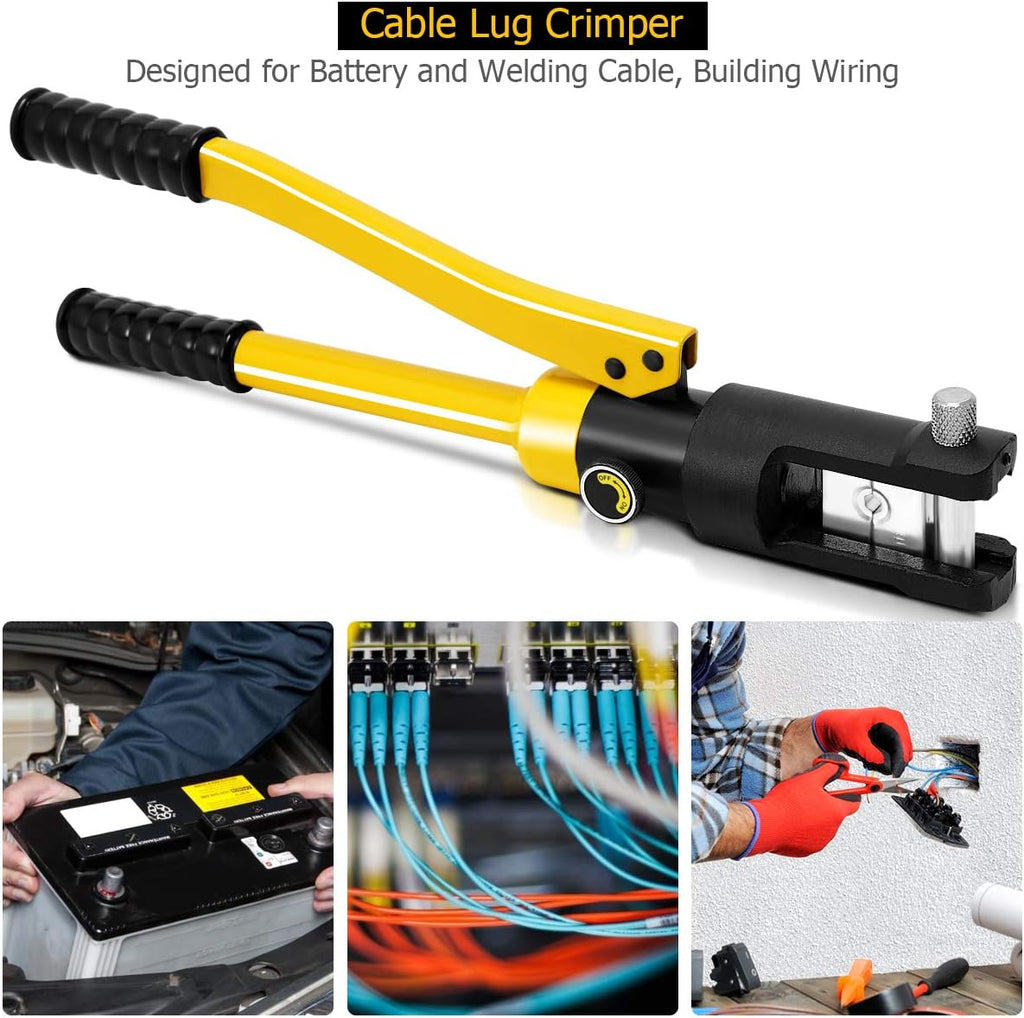 16 Ton Hydraulic Wire Crimper with 11 Dies B4265
