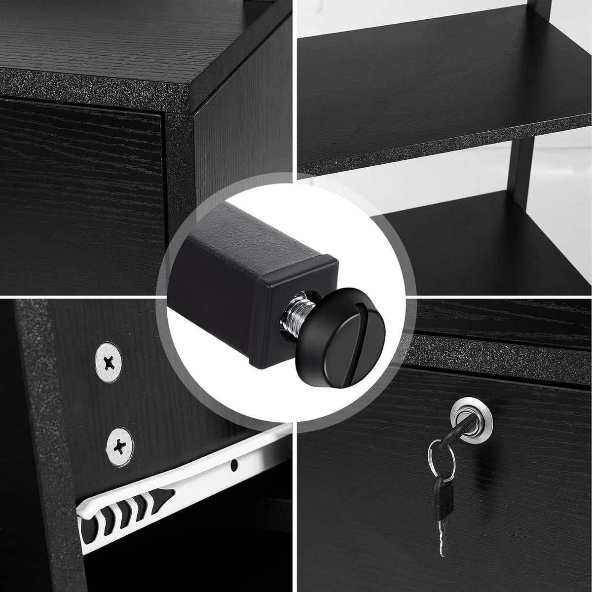 2 Drawer File Cabinet with Lock P360