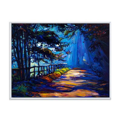 Painting on Canvas White Floater Frame 12x22 H x 20x22 W Y703547