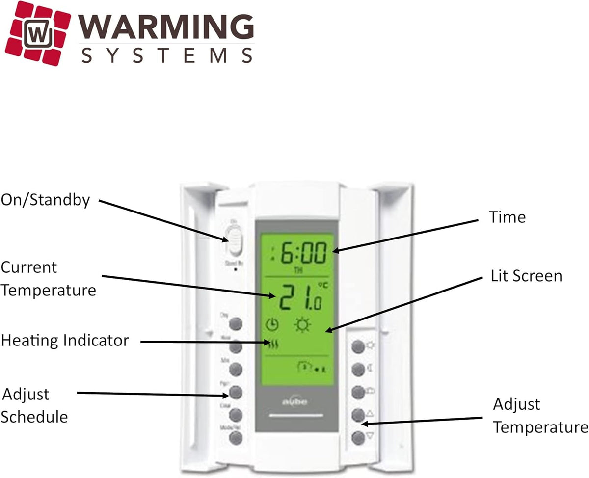 50 Sqft Electric Radiant Floor Heat Heating System with Digital Thermostat L201