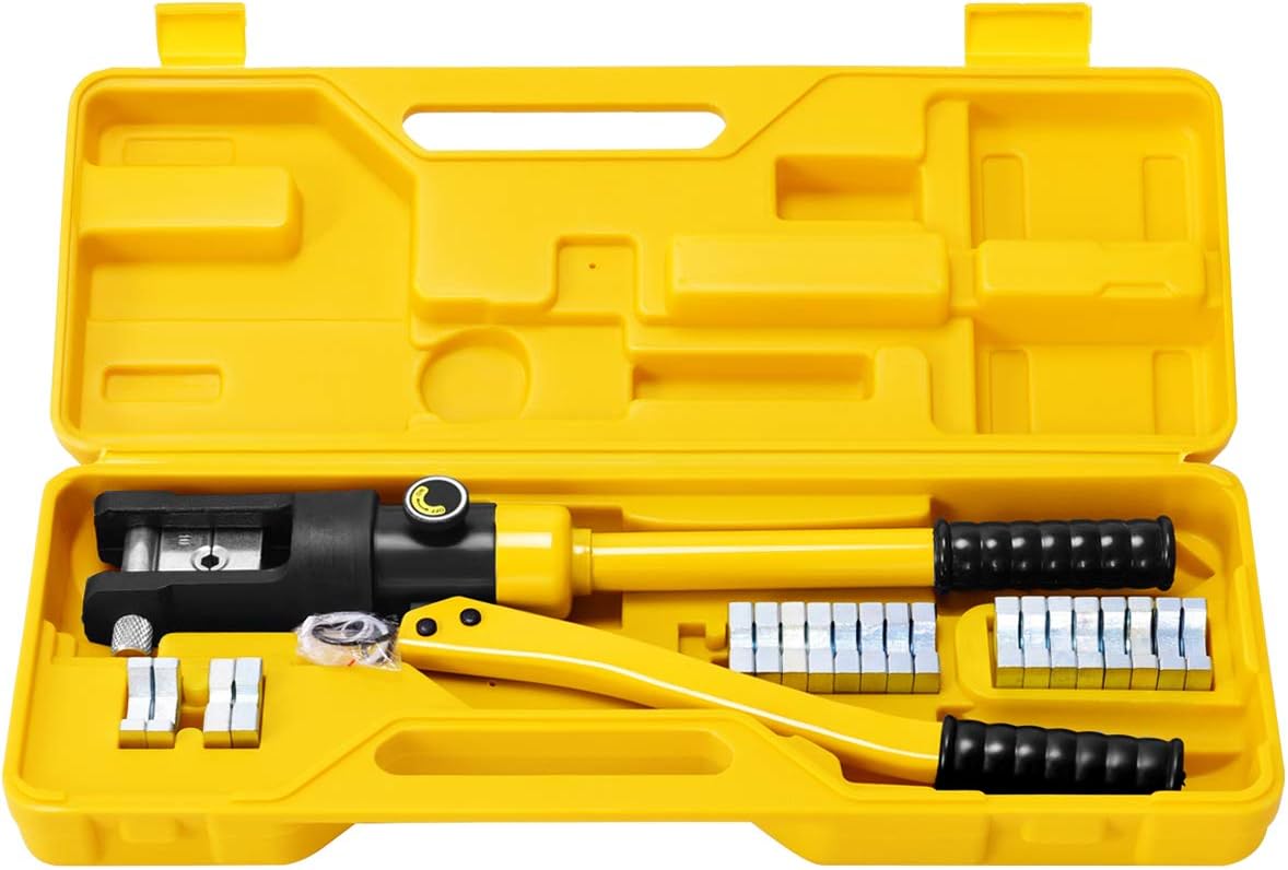 16 Ton Hydraulic Wire Crimper with 11 Dies B4265