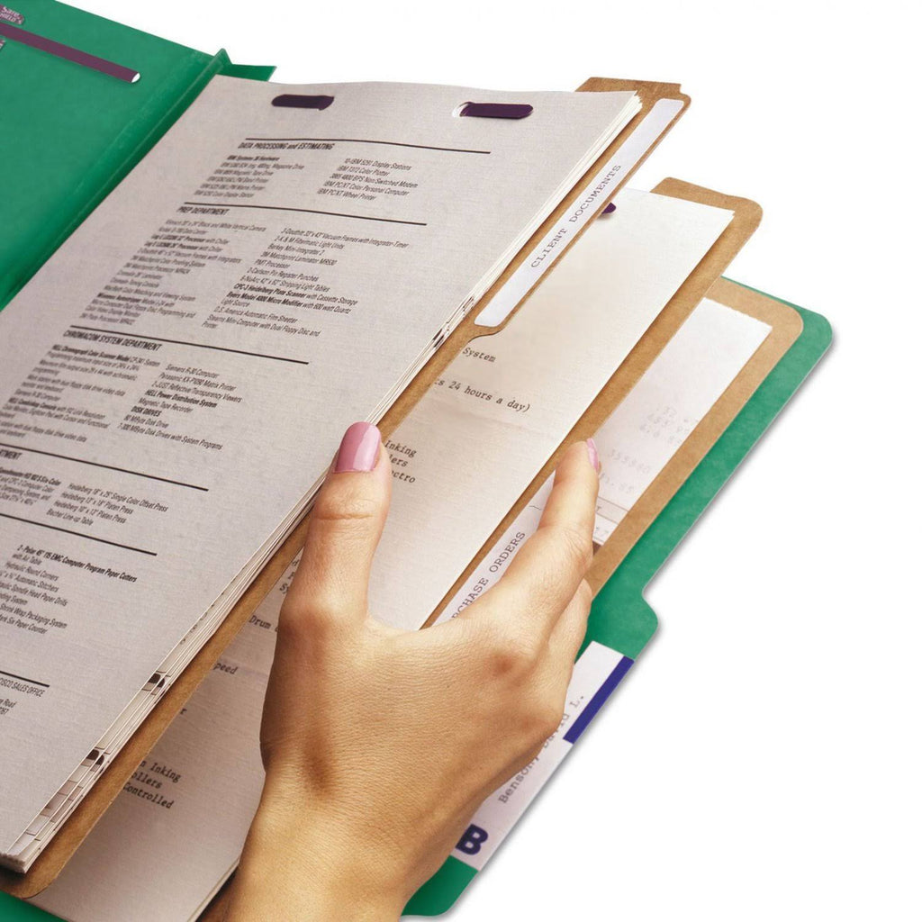 Green 8-Section Classification Folder I3668