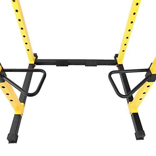 1000-Pound Capacity Adjustable Power Cage with J-Hooks and Dip Bars I56772