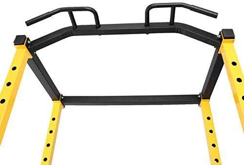 1000-Pound Capacity Adjustable Power Cage with J-Hooks and Dip Bars I56772