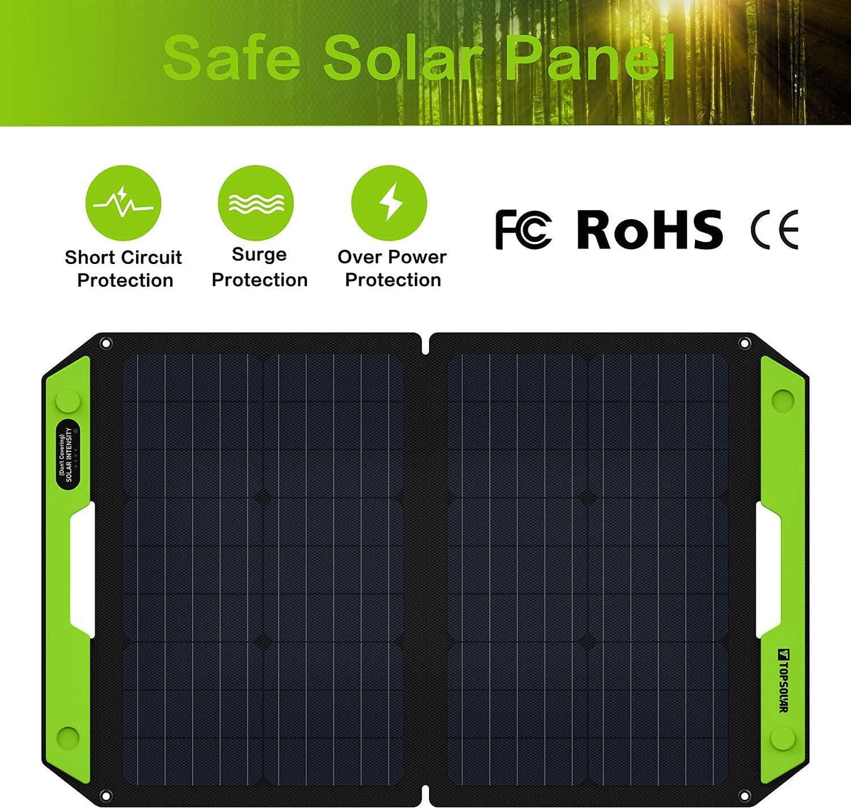 60W Foldable Portable Solar Panel Charger Kit with Dual USB Ports E268