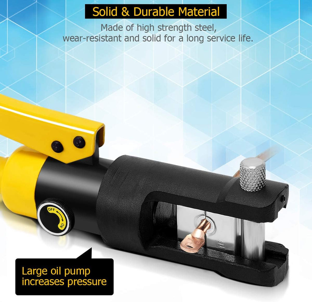 16 Ton Hydraulic Wire Crimper with 11 Dies B4265