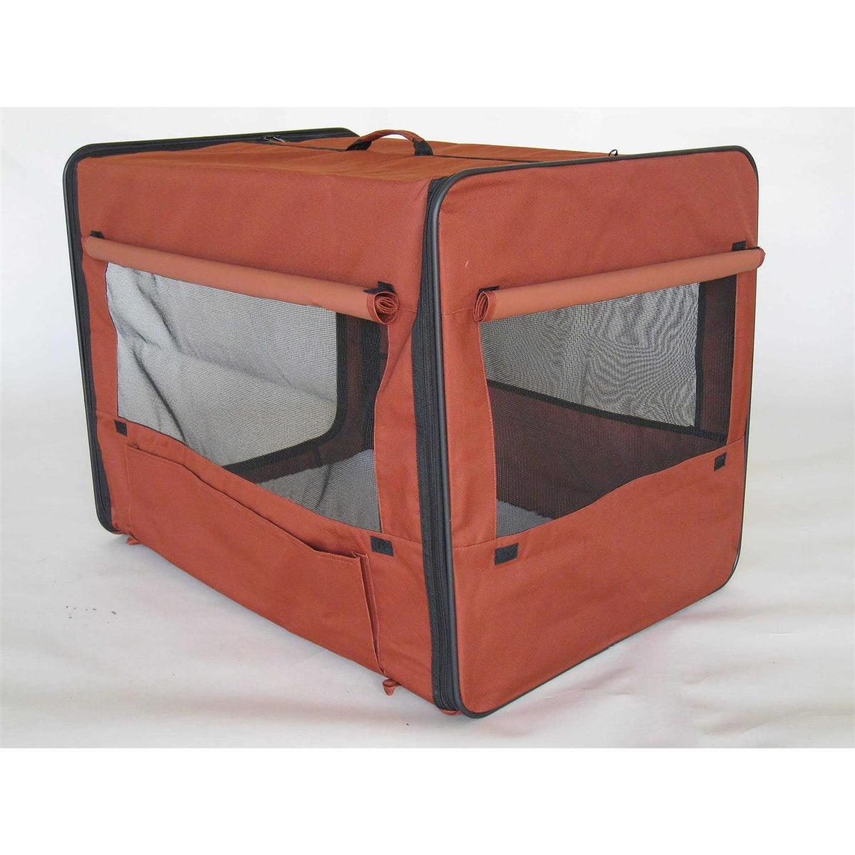 Brown 18 in. Soft Dog Crate X882556