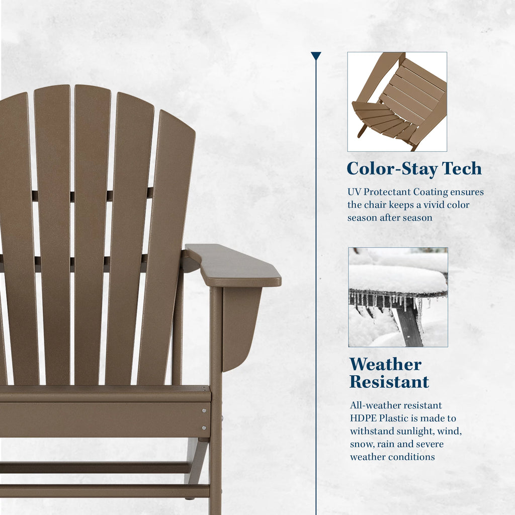Black Poly Lumber Adirondack Chair B863692