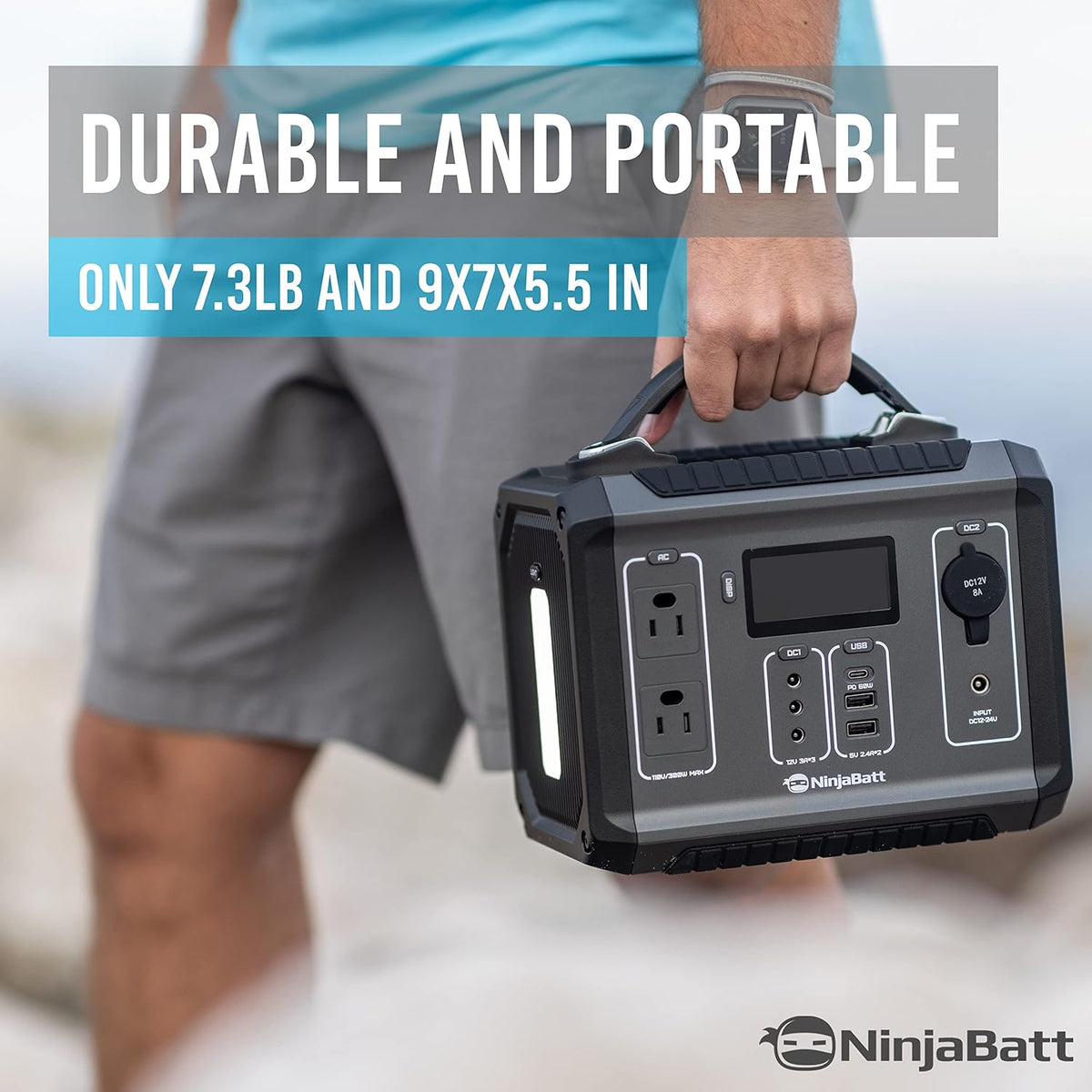300W Portable Power Station with Pure Sine Wave AC Outlets Q5336