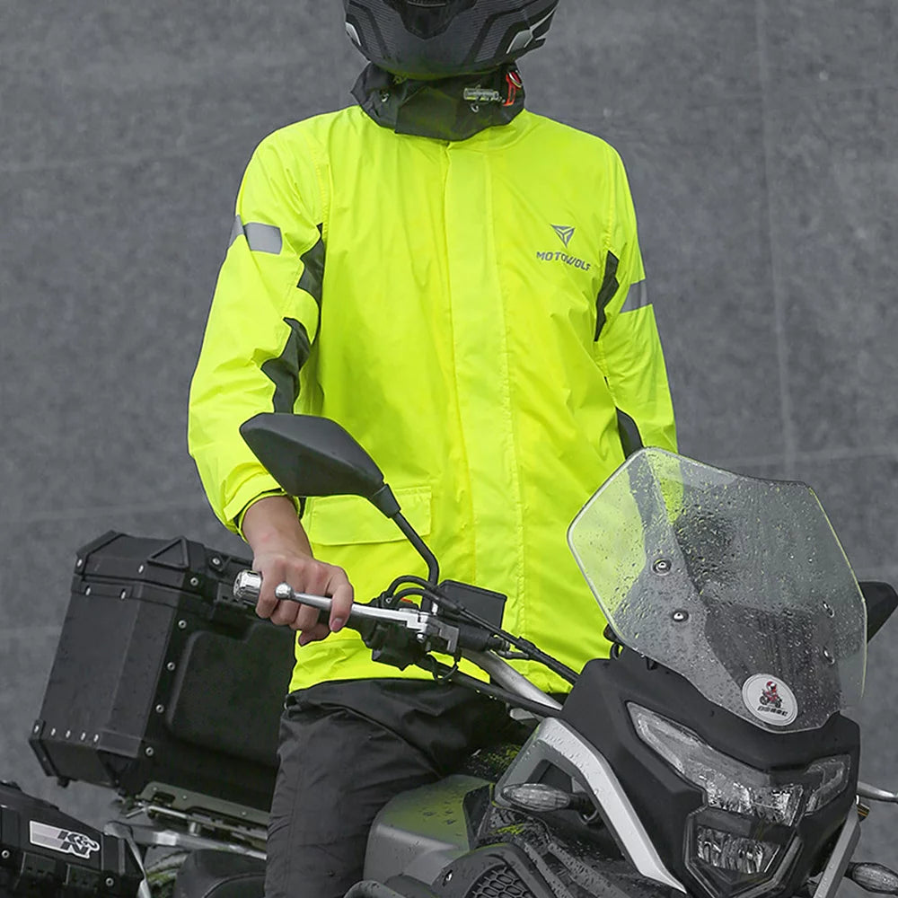 Men's Reflective Waterproof Rain Jacket and Pants P854