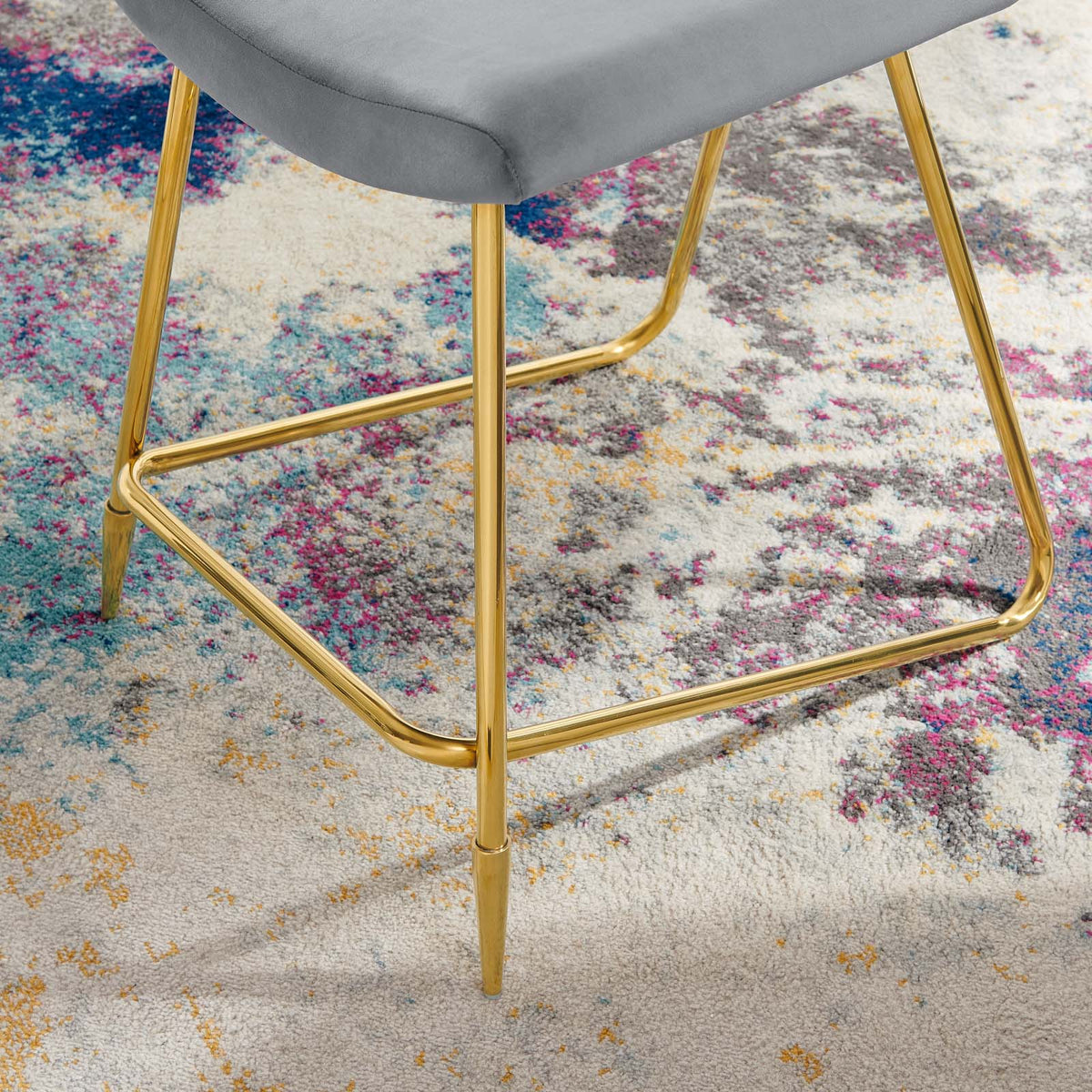 Gray Velvet Counter Stool I203