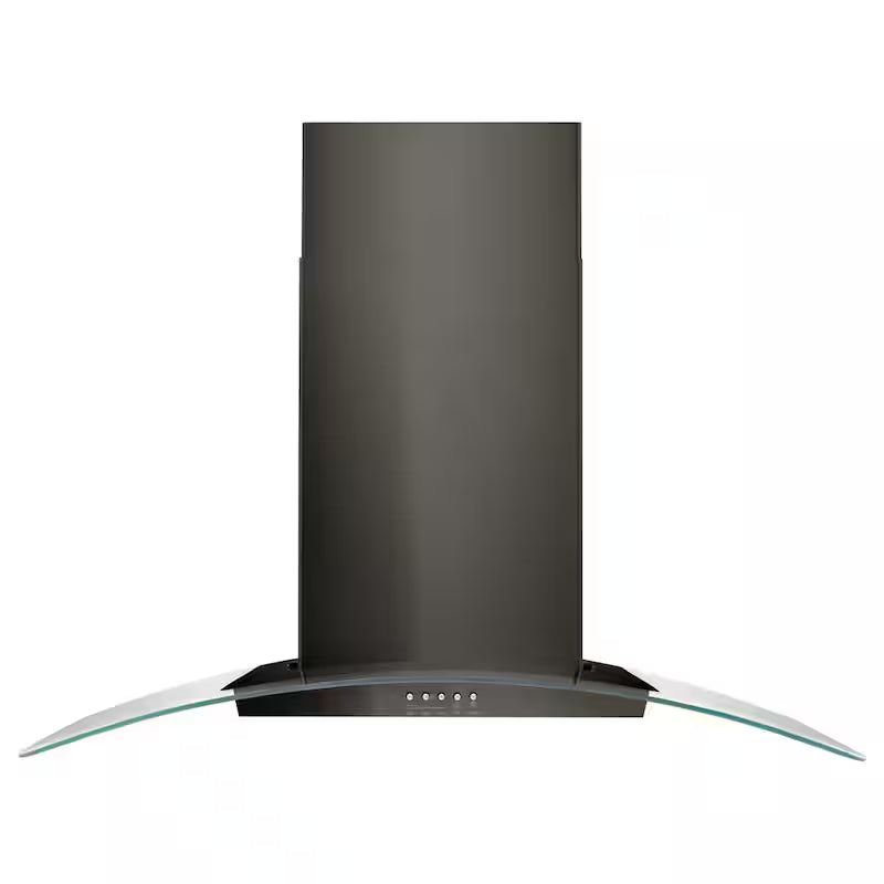 36 in. Black Stainless Steel Wall Mount Range Hood M7670