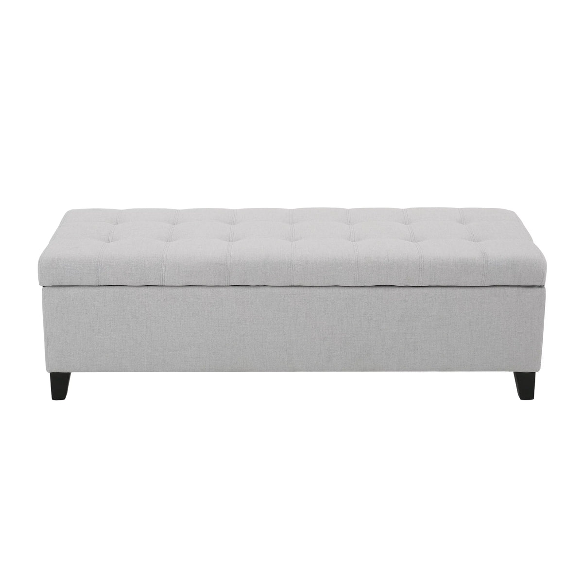 Light Grey Fabric Storage Ottoman M4258