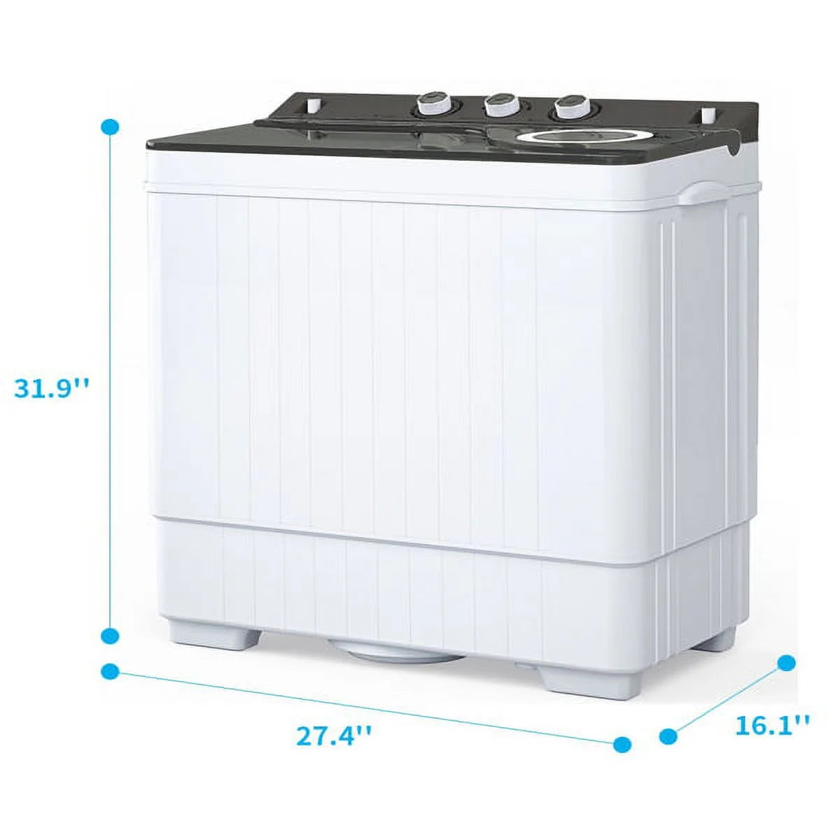 26lbs Semi-Automatic Washing Machine with Drain Pump D346