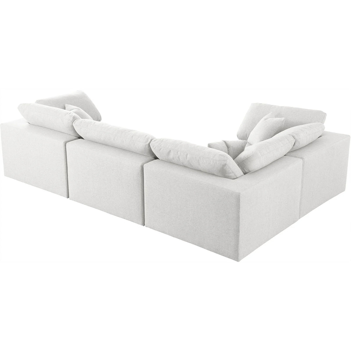 Cream Linen Fabric Modular Sectional S6052
