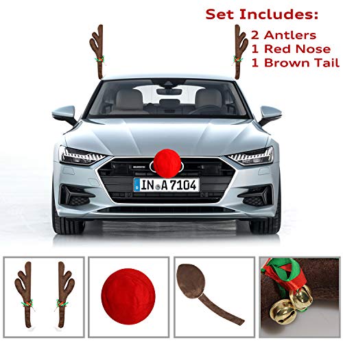 Reindeer Car Kit Antlers Nose Tail Christmas Decoration N632501
