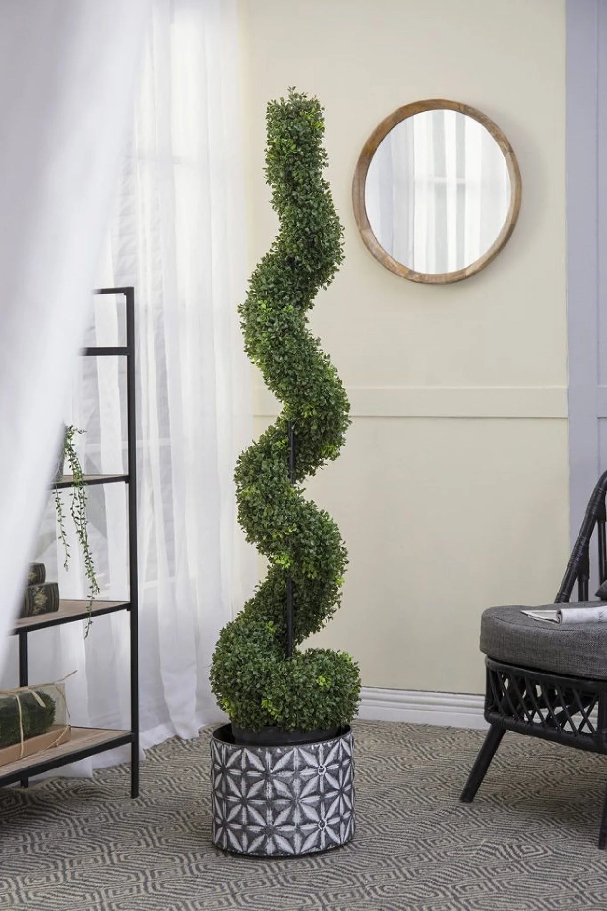 Artificial Spiral Boxwood Topiary Tree 5' C946