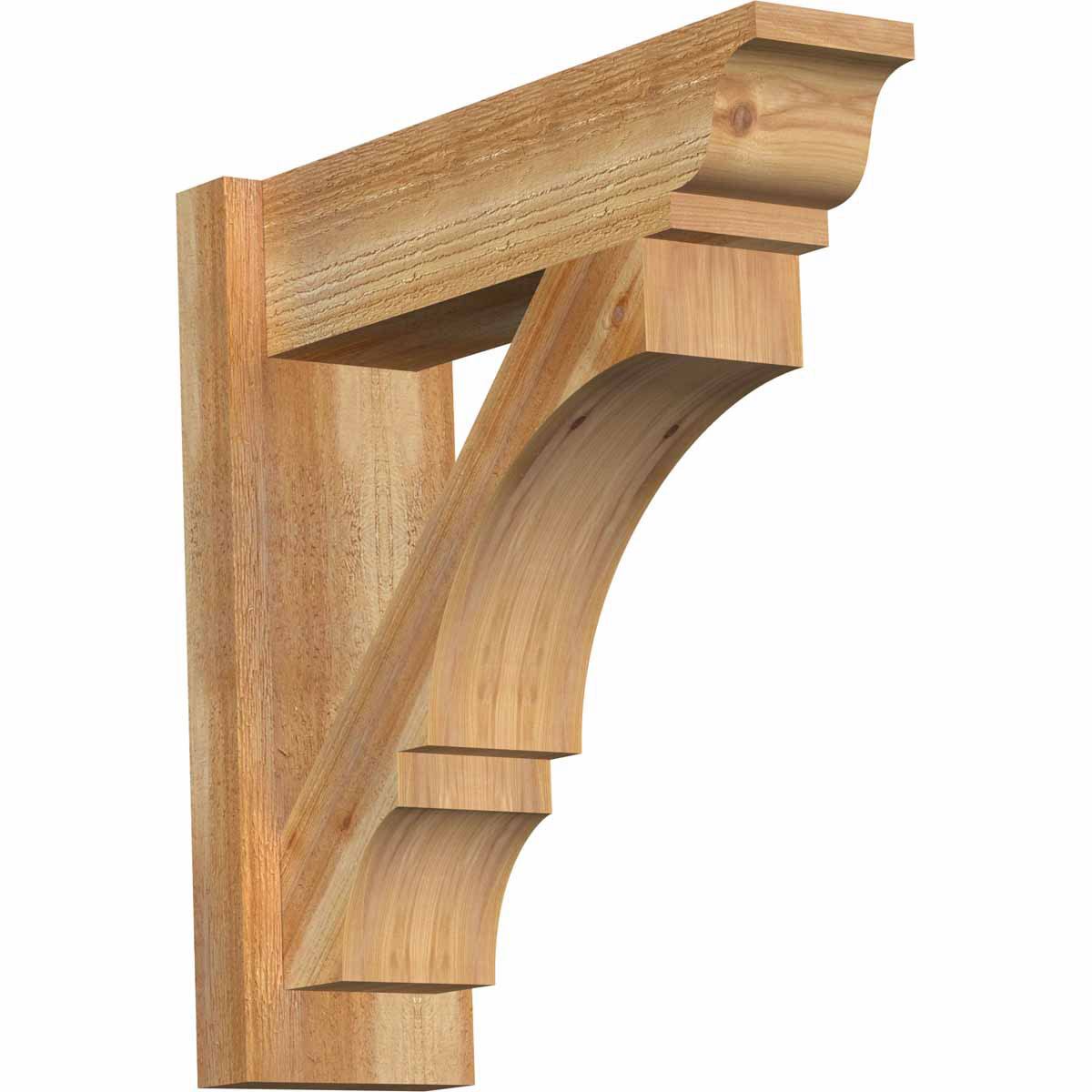 6x22W x 20x22D x 20x22H Balboa Rough Sawn Traditional Outlooker, Western Red Cedar R31179