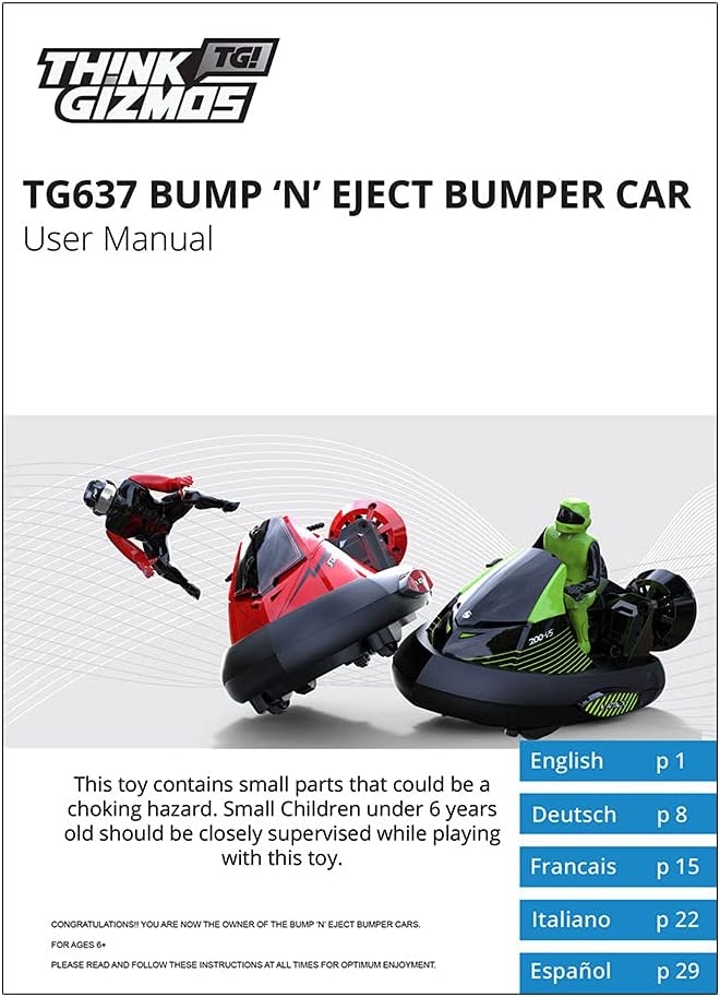 Multiplayer 2.4Ghz Remote Control Bumper Cars D92293
