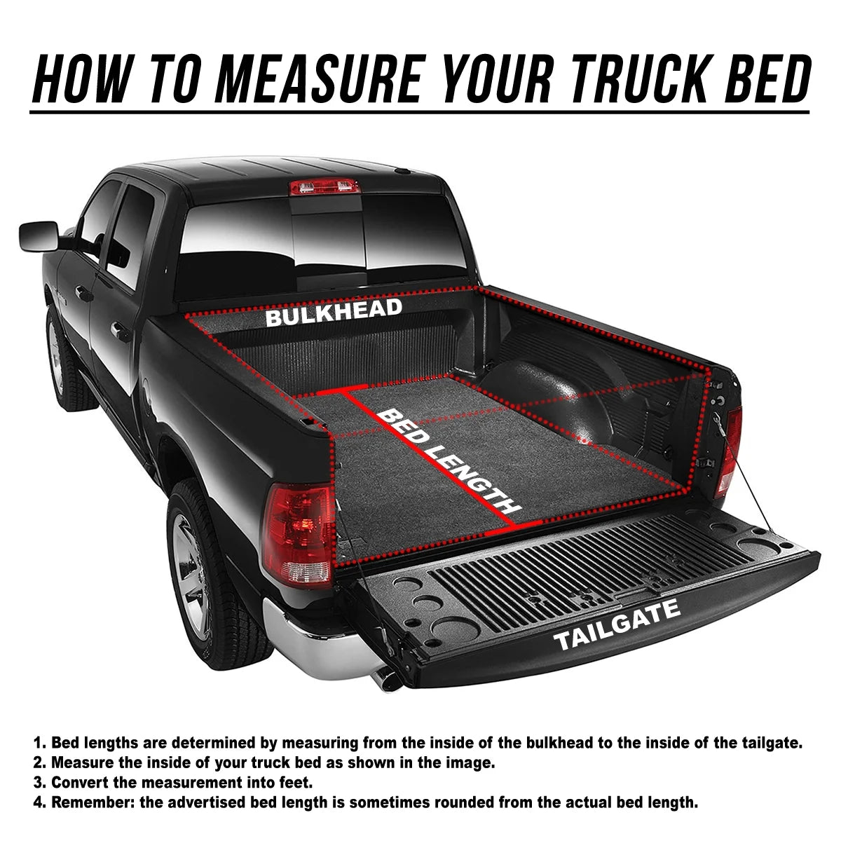Adjustable Tri-Fold Soft Top Tonneau Cover D19386