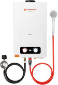 Tankless Propane Water Heater, Outdoor Portable Gas Water Heater, White B736