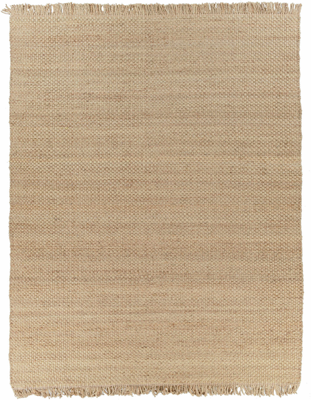 Beige 2' x 3' Jute Area Rug Q698