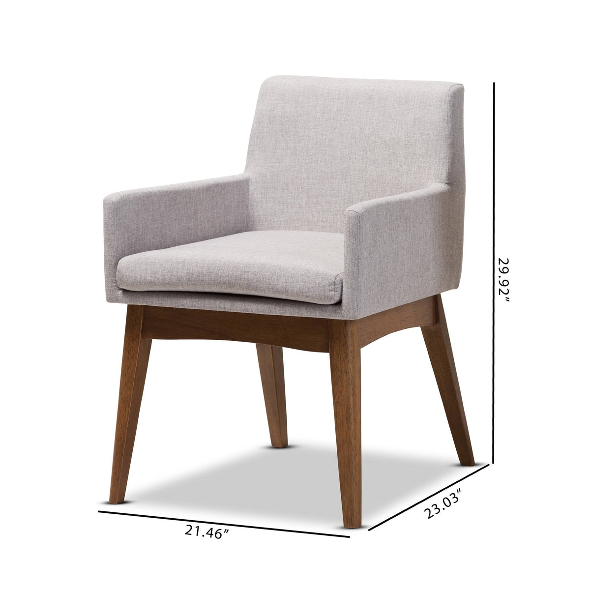 Grey/Beige Dining Armchair, Set of 2 Z46339