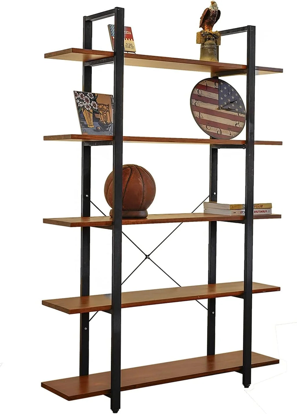 5 Tier Solid Wood Bookshelf A818153