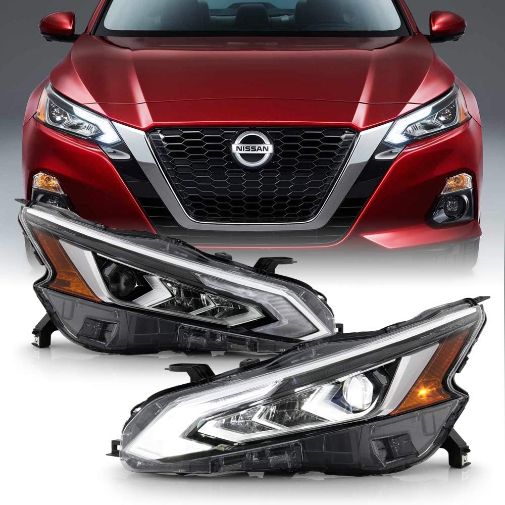 2019-2021 Nissan Altima LED DRL Projector Headlights Headlamps Assembly Pair X3349