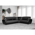 Gray Black Sectional H4516