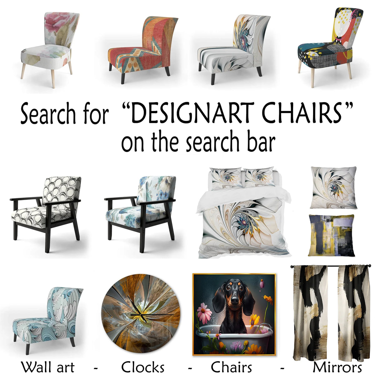 Upholstered Patterned Accent Chair and Arm Chair V423