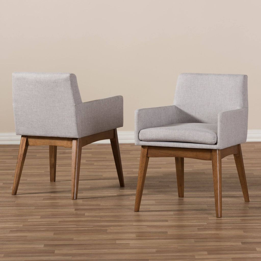 Grey/Beige Dining Armchair, Set of 2 Z46339