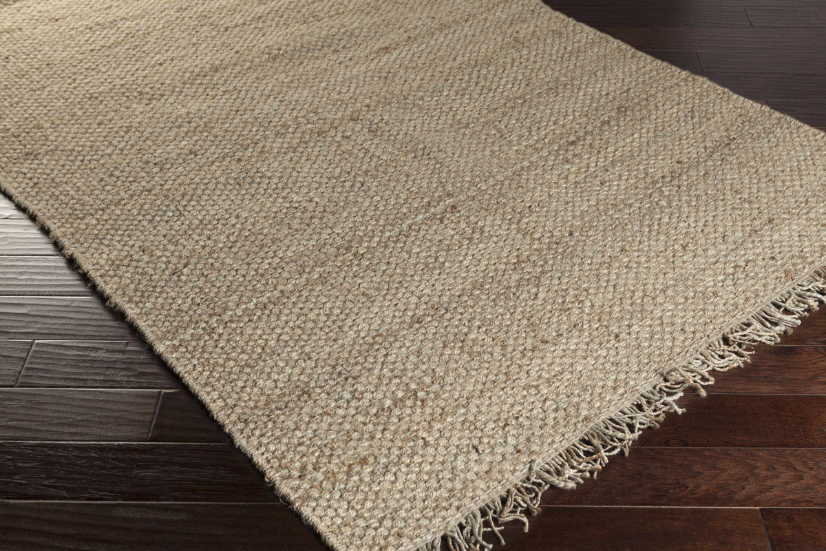 Beige 2' x 3' Jute Area Rug Q698