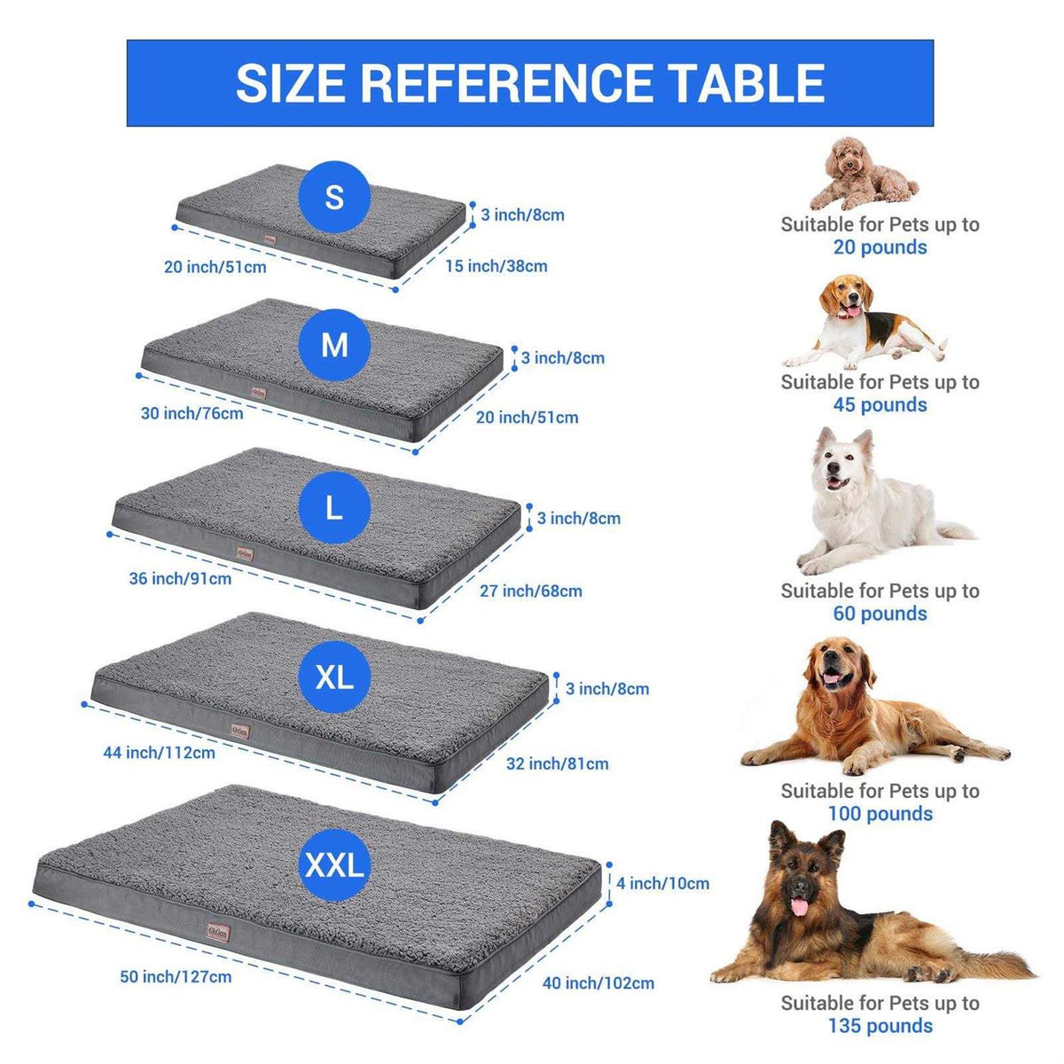 Orthopedic Dog Bed with Egg Foam and Non-Slip Bottom Z119604