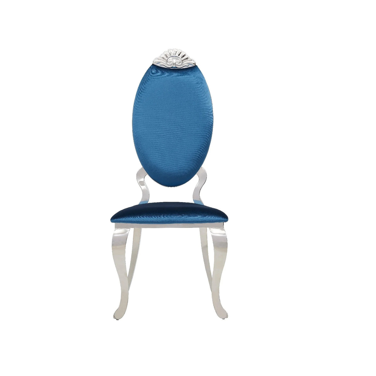 47 Inch Metal Dining Chair with Velvet Seat D873