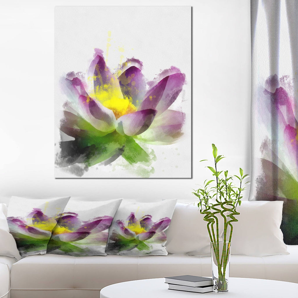 Purple Lotus Flower Canvas Art Print T285060