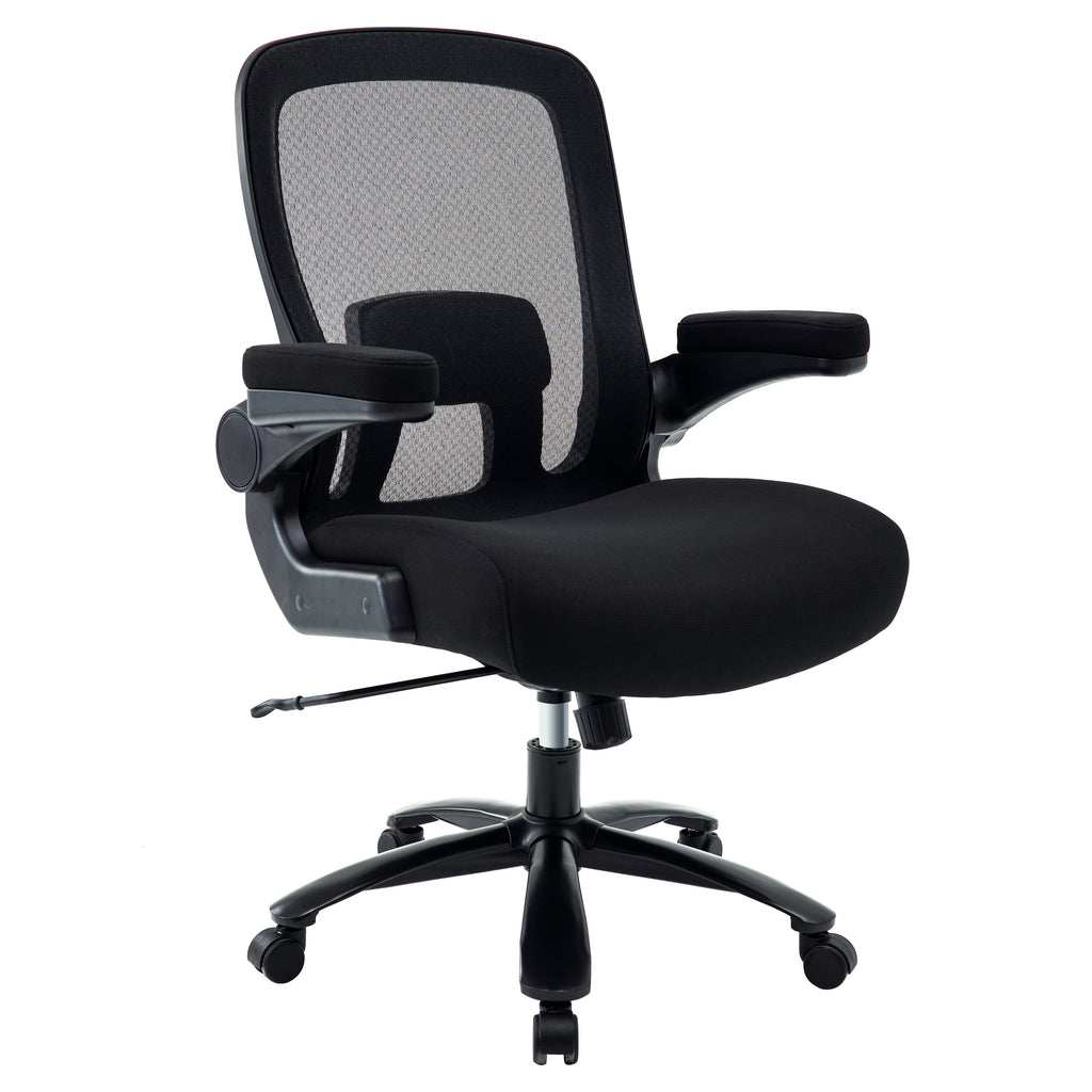 Black Mesh Office Chair with Adjustable Lumbar Support C208735