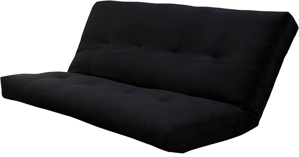 Black Suede Fabric Futon Mattress Q1042