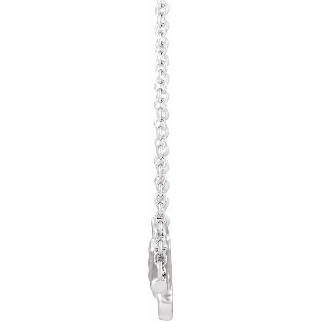 Sterling Silver Floral-Inspired Bar Necklace R595