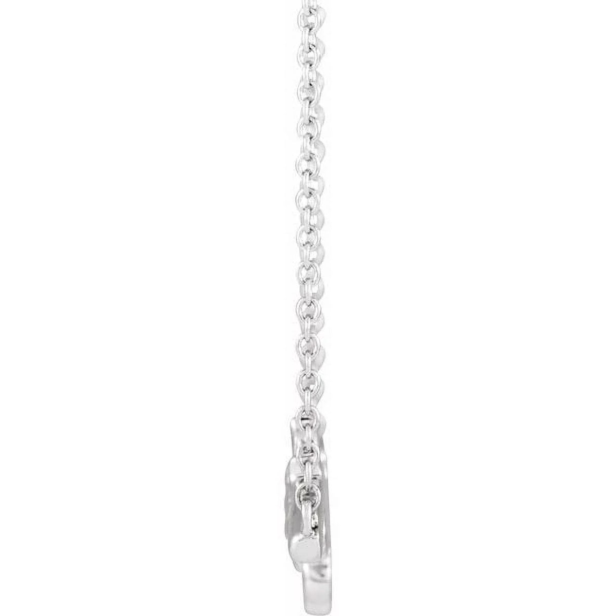 Sterling Silver Floral-Inspired Bar Necklace R595