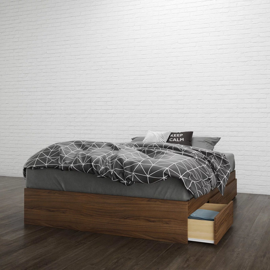 Twin Size Storage Wood Bed Frame with 3 Drawers Y339718
