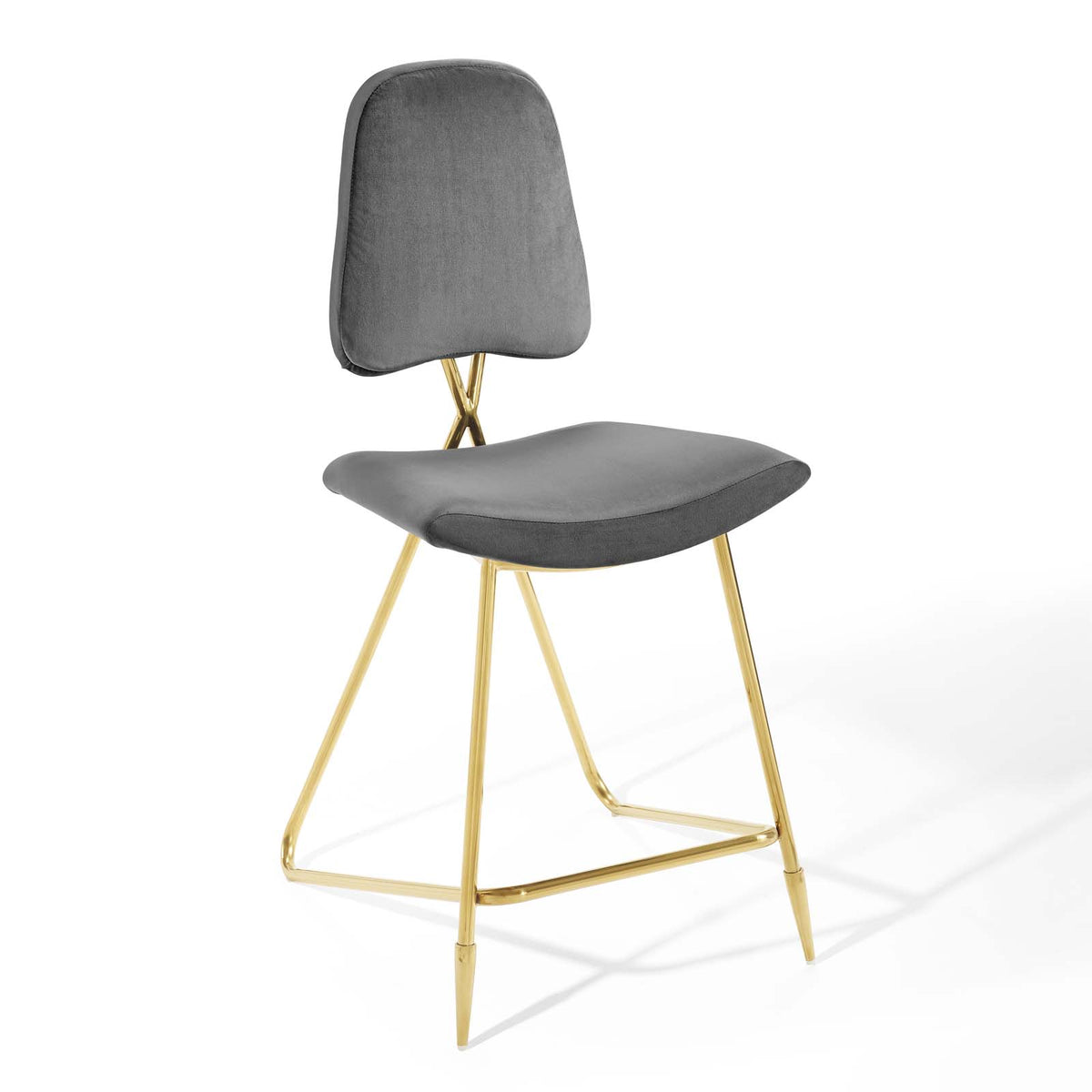 Gray Velvet Counter Stool I203