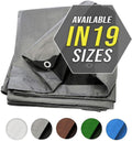Silver / Black Heavy Duty Waterproof Tarp Cover, Pack of 2 G6015
