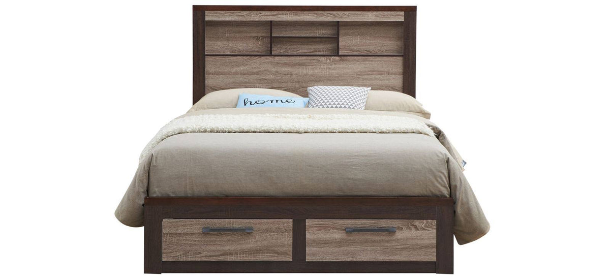 King Bed in Gray and Brown Y63470