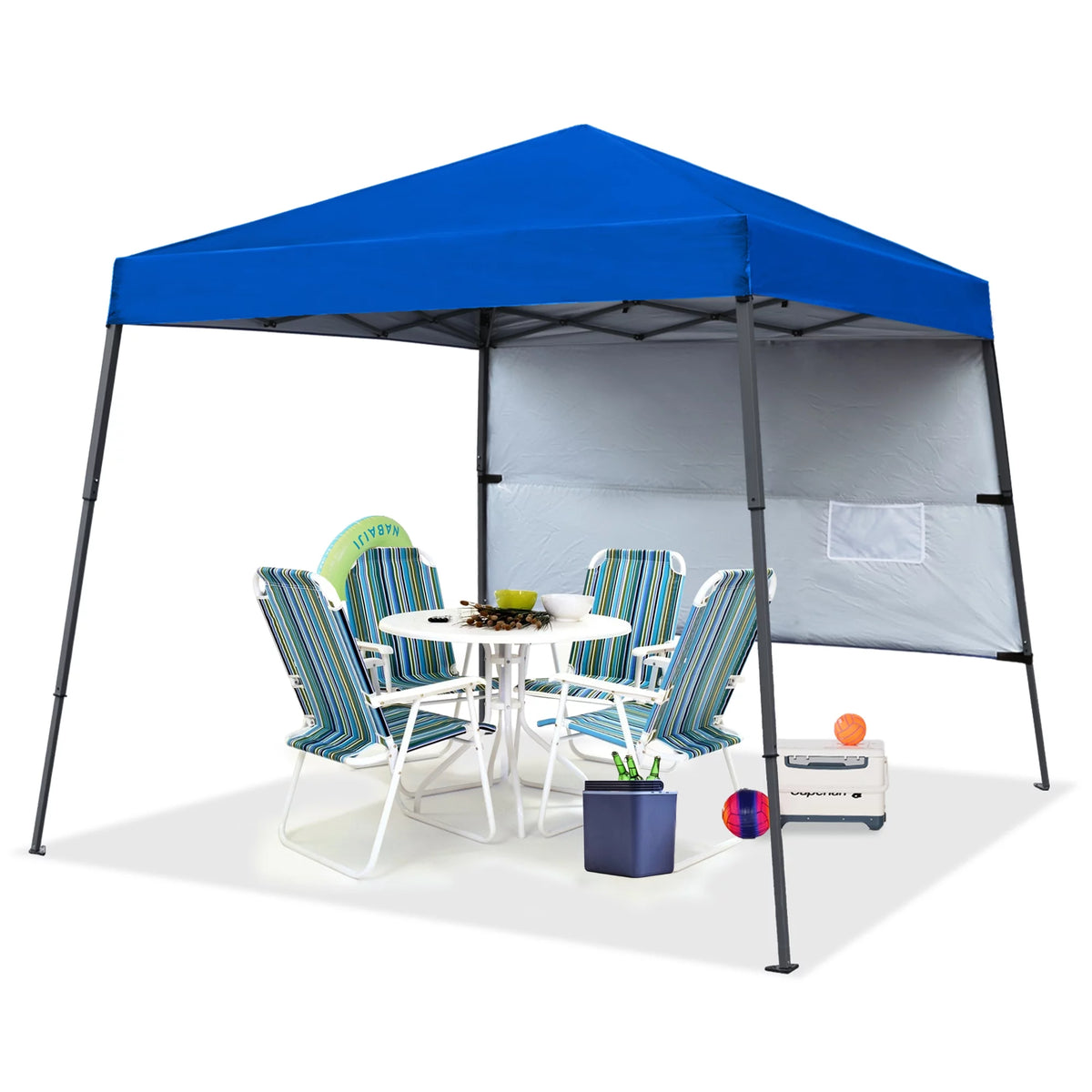 10ft x 10ft Pop Up Canopy Tent with Sidewall Q602123