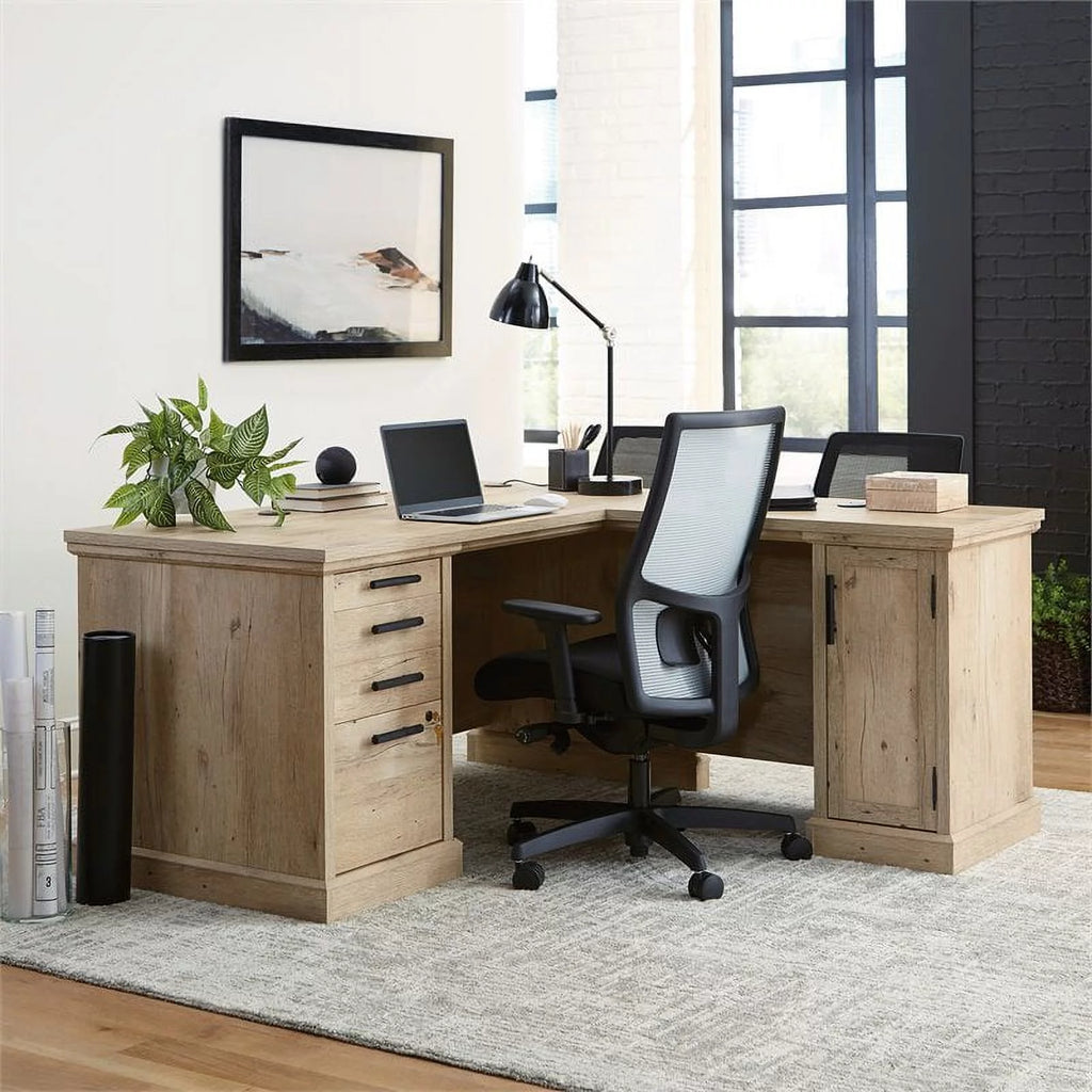 2-Piece L-Shaped Desk & Filing Cabinet Set D101376