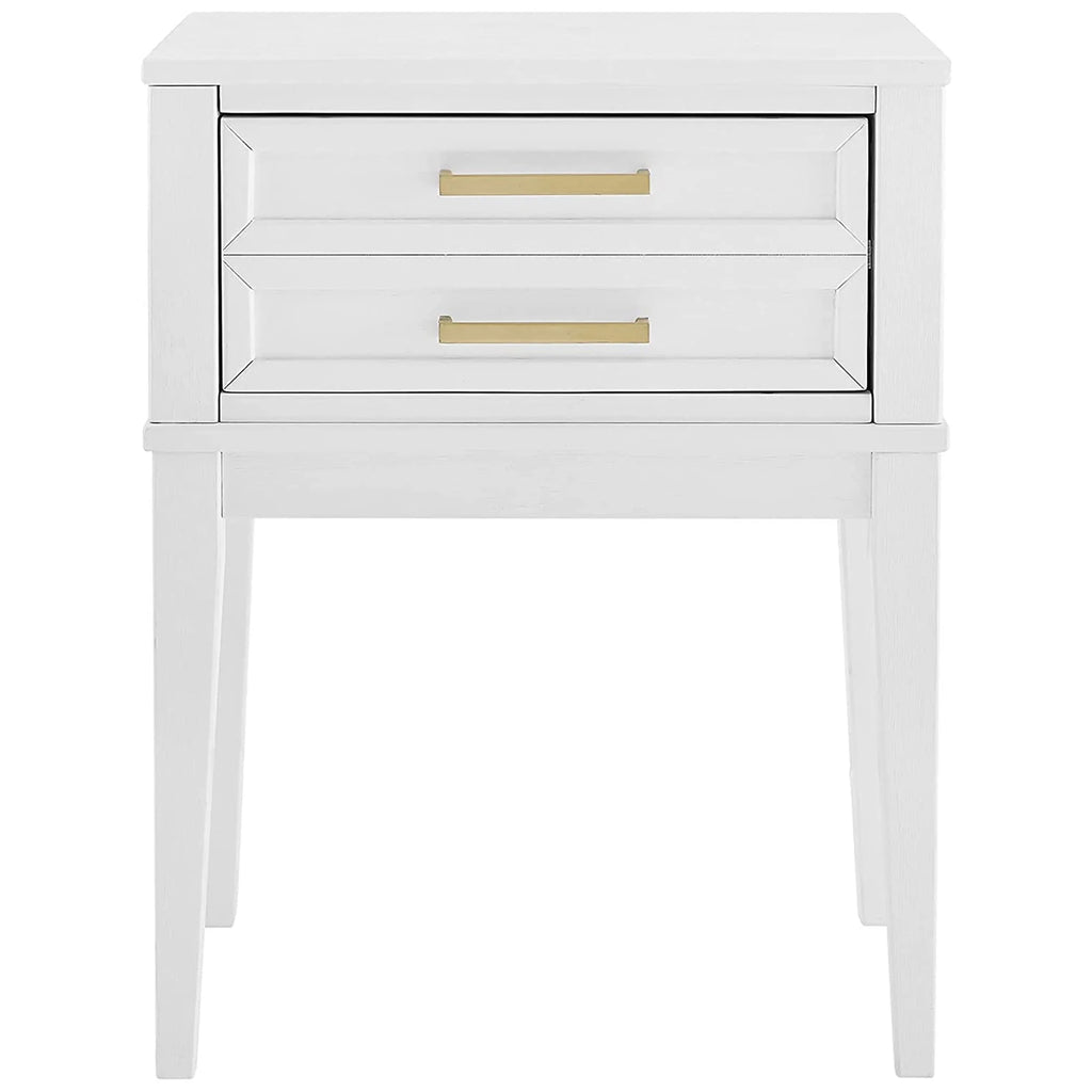 Mid Century Modern 2 Drawer Solid Wood Nightstand Z58995