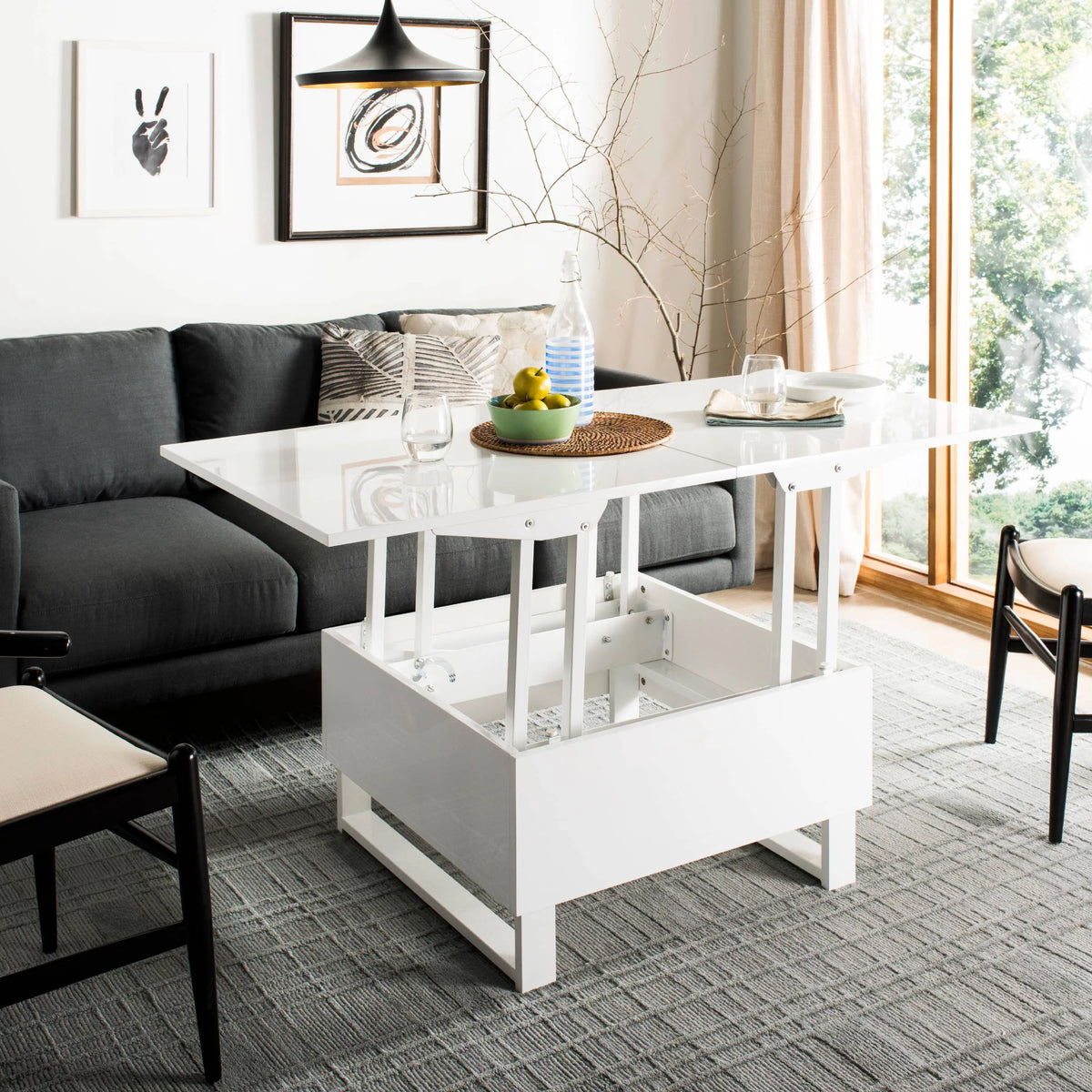 White Lift-Top Coffee Table U309216