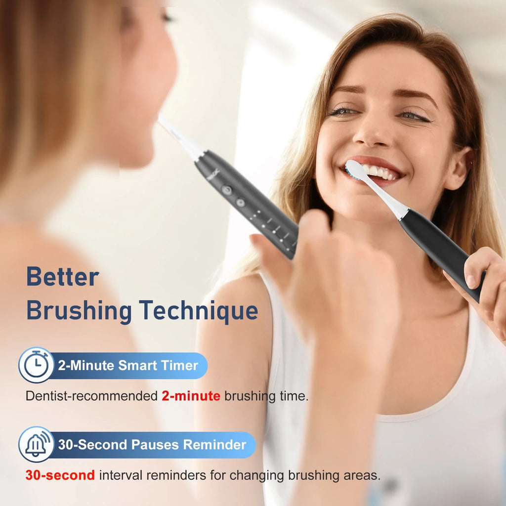 Electric Toothbrush with 6 Modes and Travel Case A824